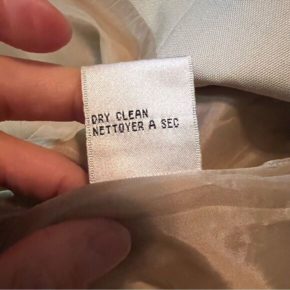 Talbots 100% silk beige button up shirt coat - Picture 12 of 12